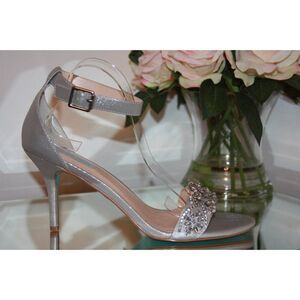 Blue By Betsey Johnson Gina Women's silver gem heels